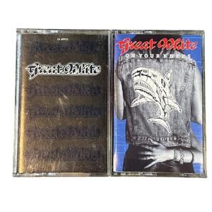Great White Cassette tape bundle On Your Knees/The first Lp & Self Titled 80s